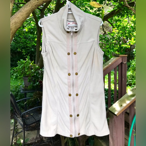 Vintage KHUJO Pastel Mauve/Taupe Vest/Jacket/Dress - Picture 1 of 7